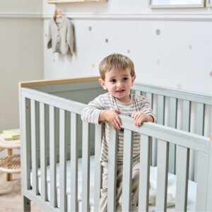 Misha cot bed sage & golden oak 12