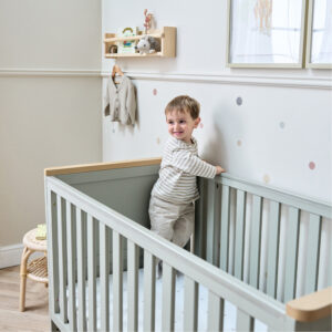 Misha cot bed sage & golden oak 15
