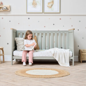 Misha cot bed sage & golden oak 20