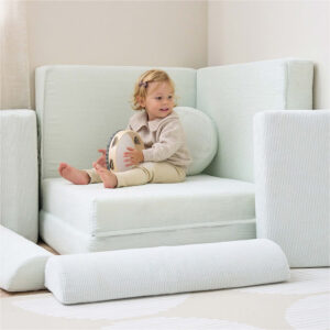 Playrama Montessori Kids Play Sofa Sea Mist (10)