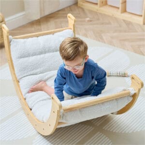 Scala Montessori Pikler Rocking Frame Cushion Boucle Natural