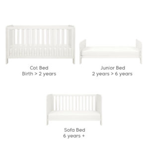 Tutti bambini alba cot bed essentials white (2)