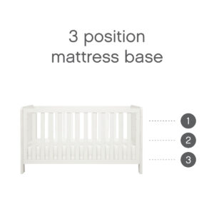 Tutti bambini alba cot bed essentials white