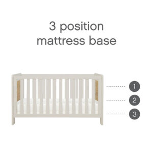 Tutti bambini alba cot bed white sand distressed oak (1)