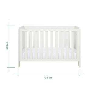 Tutti bambini alba mini cot bed essentials white (3)