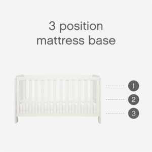 Tutti bambini alba mini cot bed essentials white 1