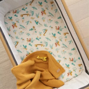 Tutti Bambini Bedside Crib Fitted Sheets 2pk Run Wild (1)