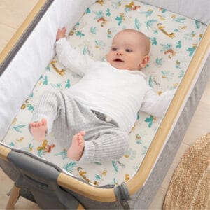 Tutti Bambini Bedside Crib Fitted Sheets 2pk Run Wild (5)