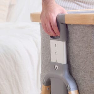 Tutti bambini cozee air bedside crib oak charcoal (3)