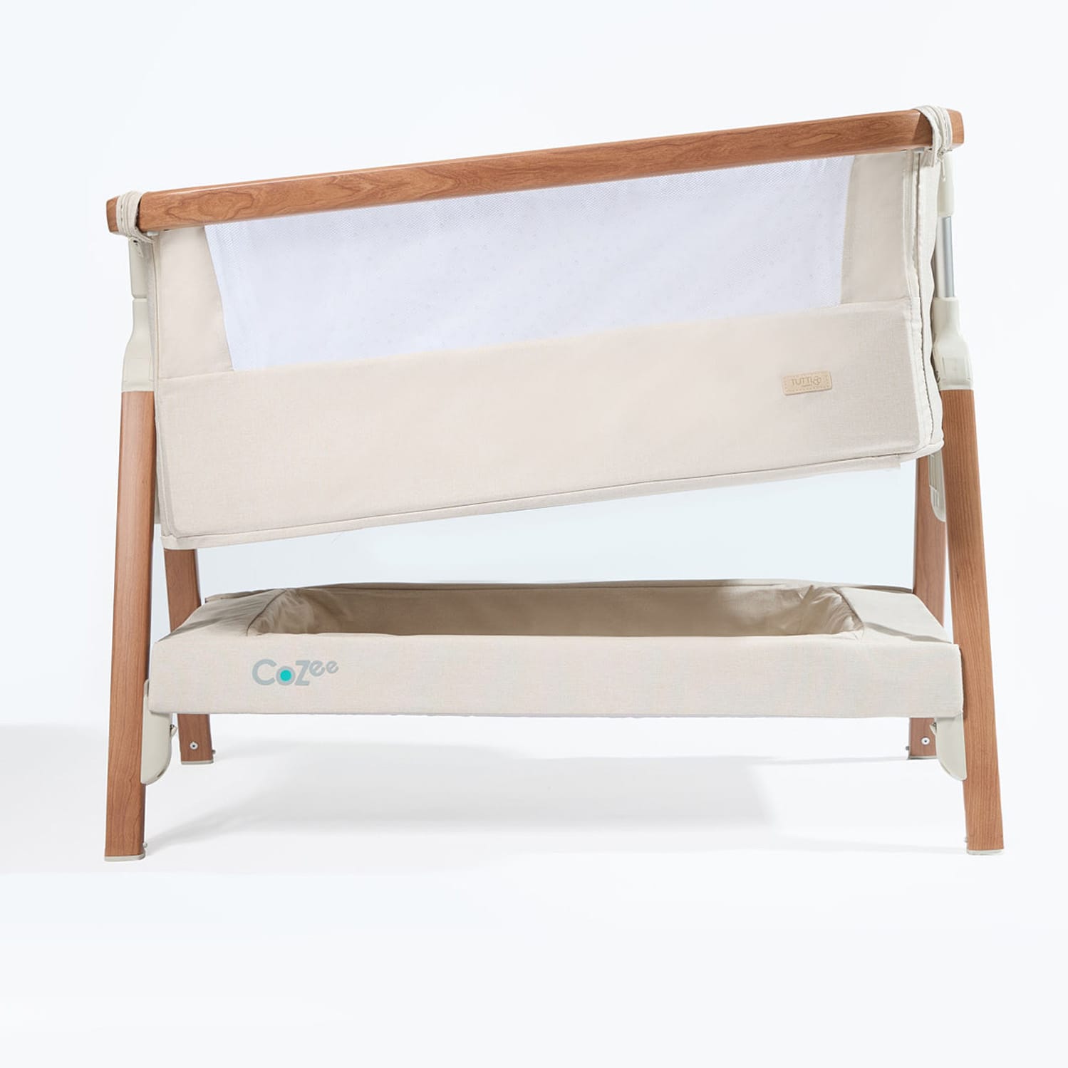 Tutti bambini cozee bedside crib scandinavian walnut ecru (12)