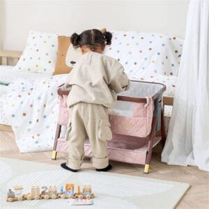 Tutti Bambini CoZee Luxe Mini Me Crib in Walnut Blush (7)