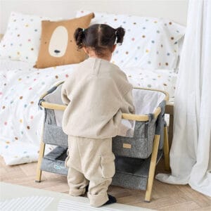 Tutti Bambini CoZee Mini Me Play Crib in Oak Charcoal (6)