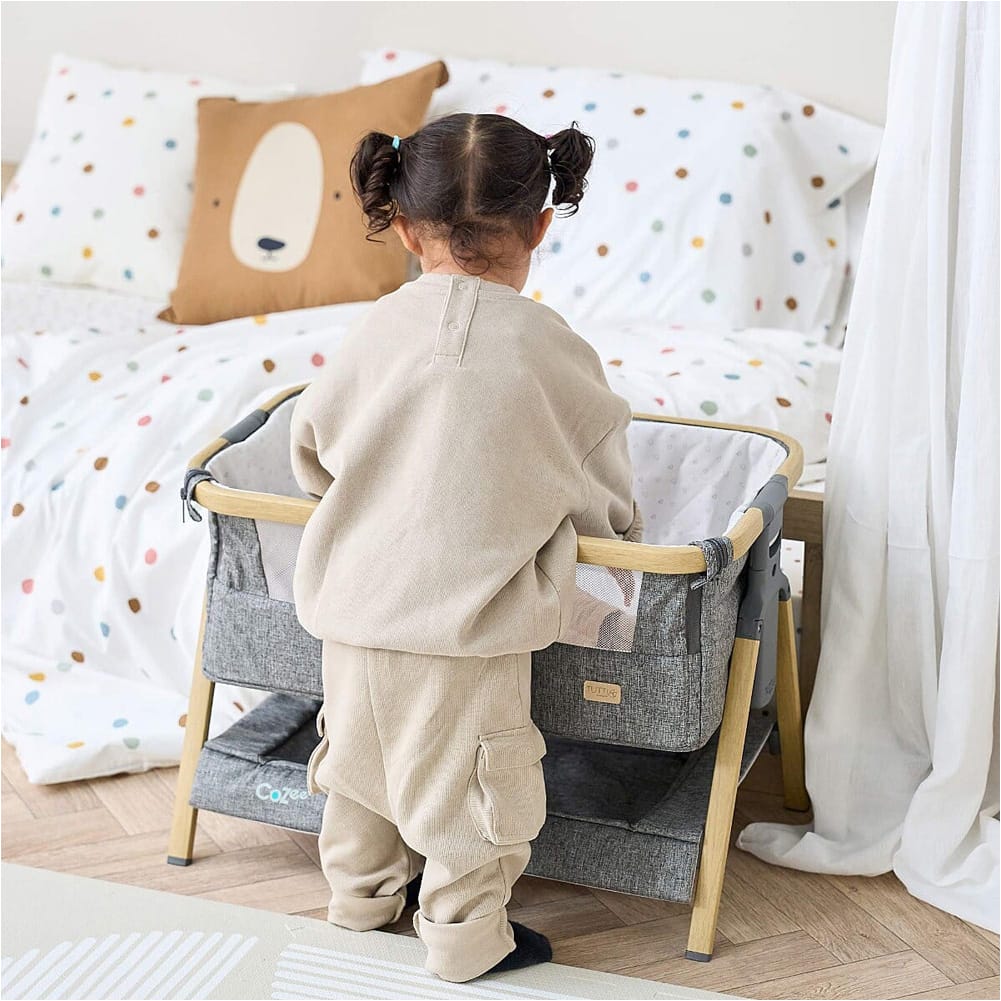 Tutti Bambini CoZee Mini Me Play Crib in Oak Charcoal (6)