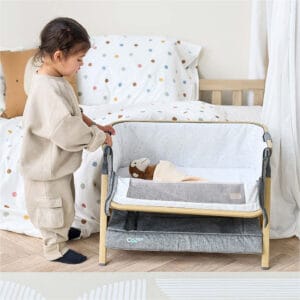 Tutti Bambini CoZee Mini Me Play Crib in Oak Charcoal (7)