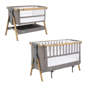 Tutti bambini cozee xl bedside crib & cot oak charcoal (2)