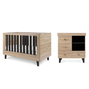Tutti bambini como 2 piece room set distressed oak slate grey (1)