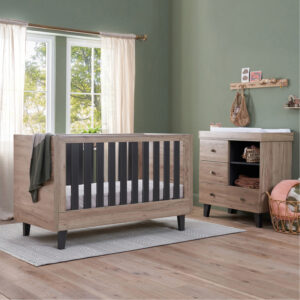 Tutti Bambini Como 2 Piece Room Set - Distressed Oak/Slate Grey