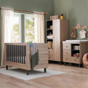 Tutti Bambini Como 3 Piece Room Set - Distressed Oak/Slate Grey