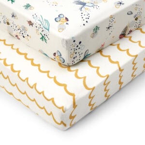 Tutti Bambini Cot Bed Fitted Sheets 2pk - Our Planet