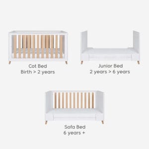 Tutti bambini fika 2 piece room set white light oak