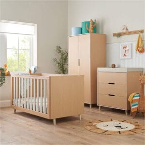 Tutti Bambini Fika 3 Piece Room Set - Light Oak & White Sand