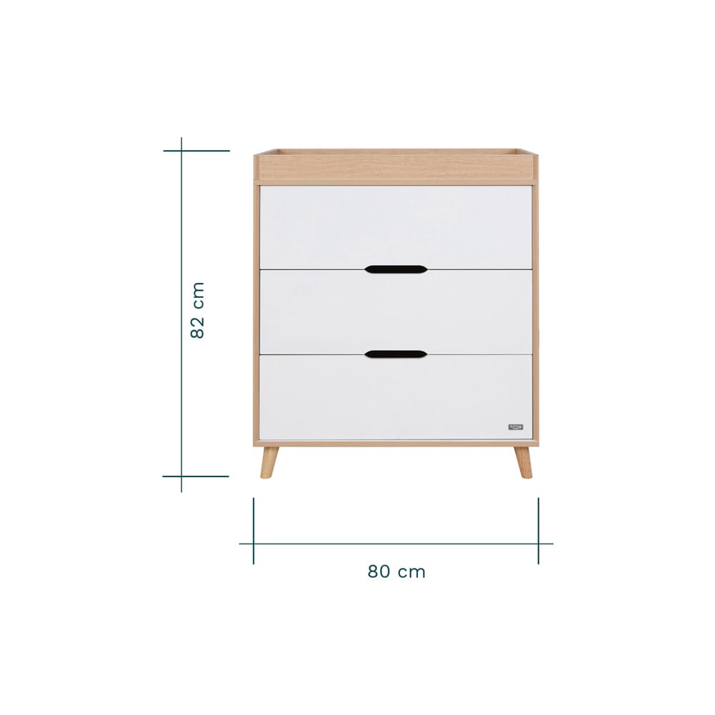 Tutti bambini fika chest changer white light oak (2) 1