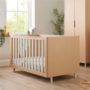 Tutti Bambini Fika Cot Bed - Light Oak & White Sand
