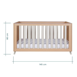 Tutti bambini fika cot bed light oak white sand (3) 1