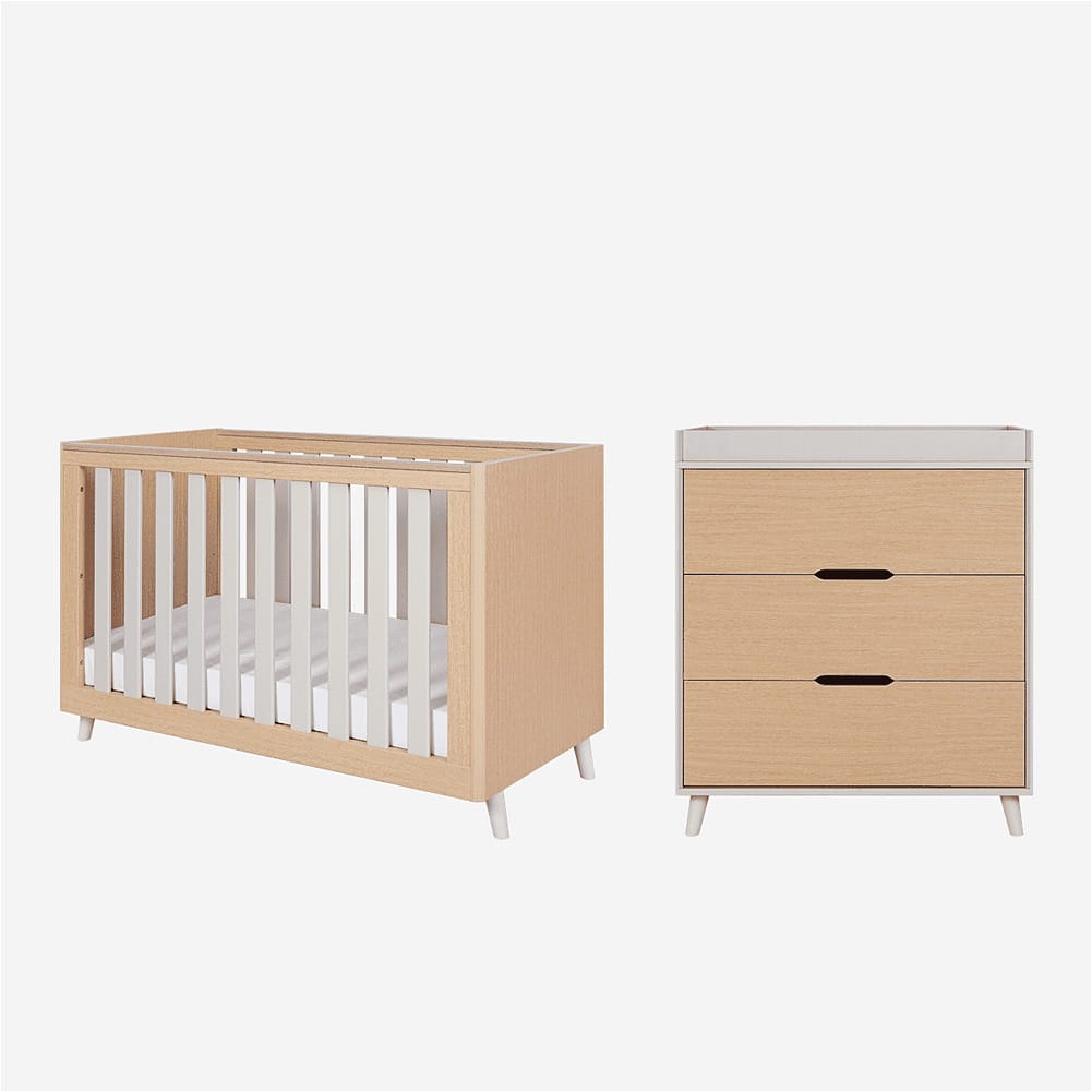 Tutti bambini fika mini 2 piece room set light oak white sand (7)