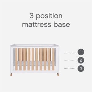 Tutti bambini fika mini 2 piece room set white light oak