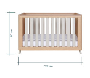 Tutti bambini fika mini cot bed light oak white sand (3)
