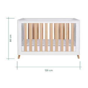 Tutti bambini fika mini cot bed white light oak (5)