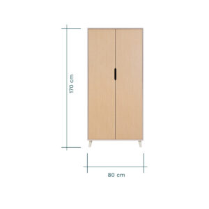 Tutti bambini fika wardrobe light oak white sand (2)
