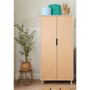 Tutti Bambini Fika Wardrobe - Light Oak & White Sand