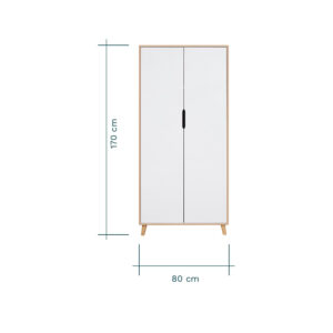 Tutti bambini fika wardrobe white light oak (2) 1