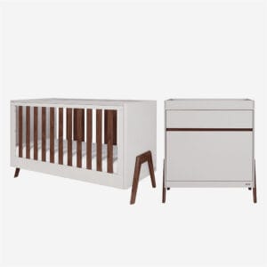 Tutti bambini fuori 2 piece roomset white sand warm walnut 1