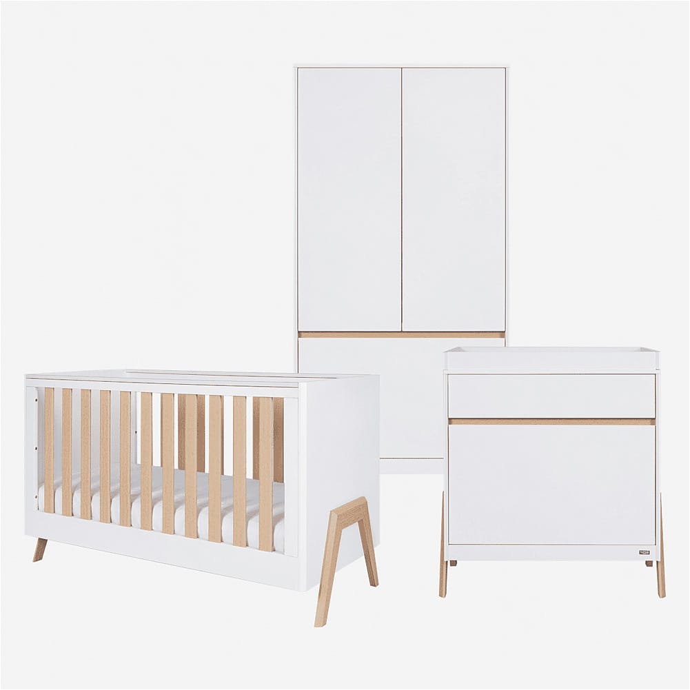 Tutti bambini fuori 3 piece roomset white light oak