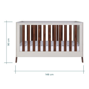 Tutti bambini fuori cot bed white sand warm walnut (4)
