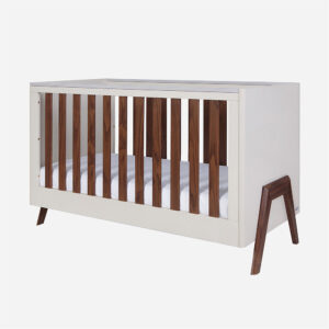 Tutti bambini fuori cot bed white sand warm walnut 1