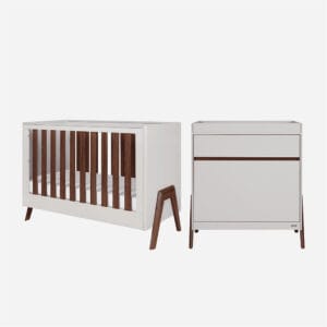 Tutti bambini fuori mini 2 piece roomset white sand warm walnut 1