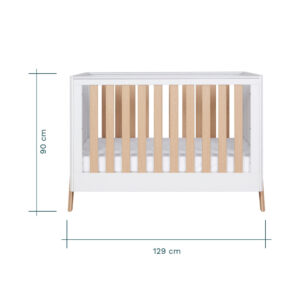 Tutti bambini fuori mini cot bed white light oak (3) 1