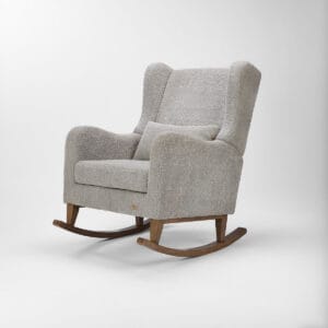 Tutti Bambini Harper Wingback Rocking Chair and Footstool Cloud Grey (3)