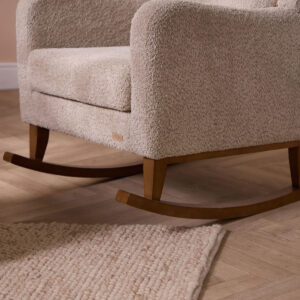 Tutti Bambini Harper Wingback Rocking Chair and Footstool Mushroom (1)