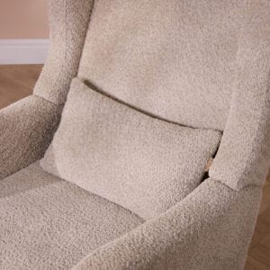 Tutti Bambini Harper Wingback Rocking Chair and Footstool Mushroom (2)