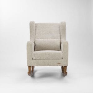 Tutti Bambini Harper Wingback Rocking Chair and Footstool Mushroom (4)