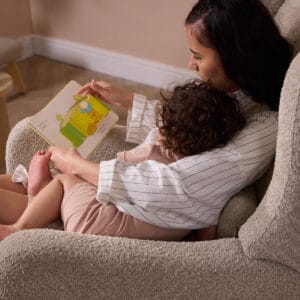 Tutti Bambini Harper Wingback Rocking Chair and Footstool Mushroom (6)