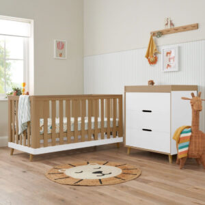 Tutti Bambini Hygge 2 Piece Room Set - White & Light Oak