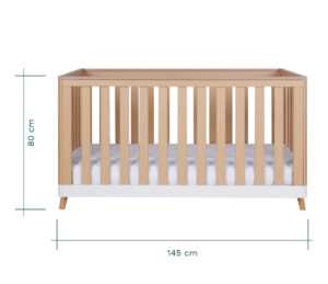 Tutti bambini hygge cot bed white light oak (6)