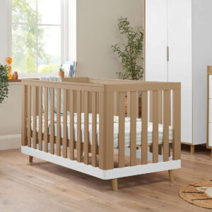 Tutti Bambini Hygge Cot Bed - White & Light Oak