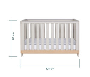 Tutti bambini hygge mini cot bed in light oak and white (2)
